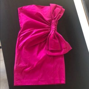 Fuchsia Pink Strapless Dress  Size Small